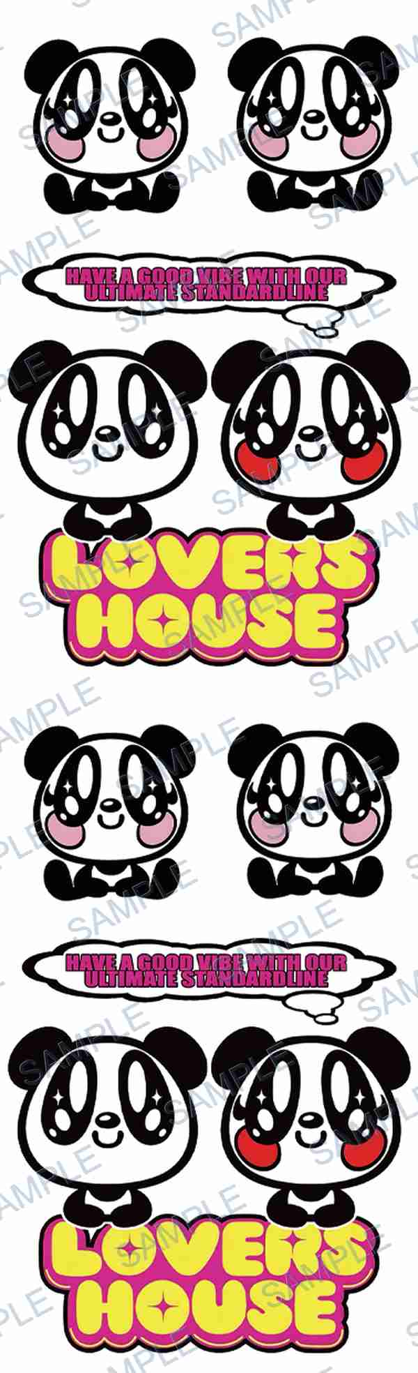 panda, text, speech bubble, bow tie, black Pen Wrap design P-18531