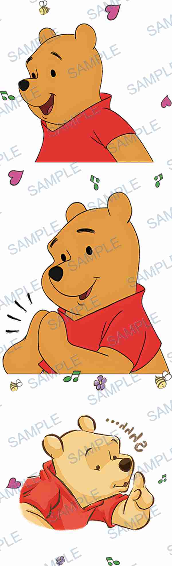 winnie the pooh, disney, bee, heart, music note Pen Wrap design P-18597