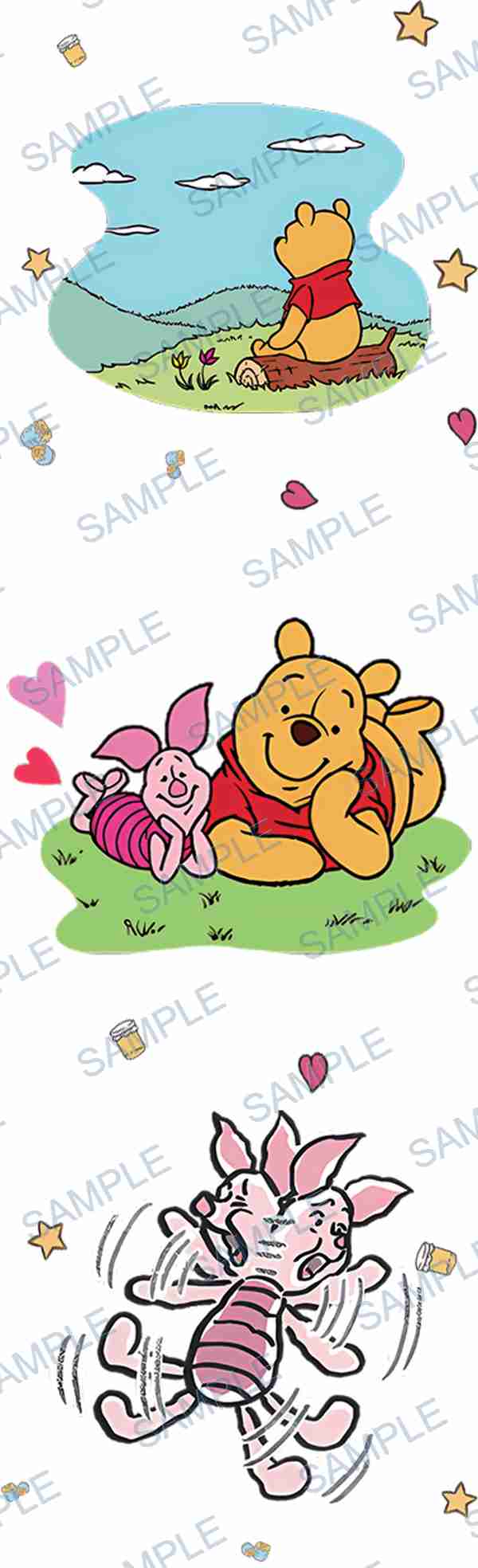 winnie the pooh, piglet, disney, honey pot, star Pen Wrap design P-18599