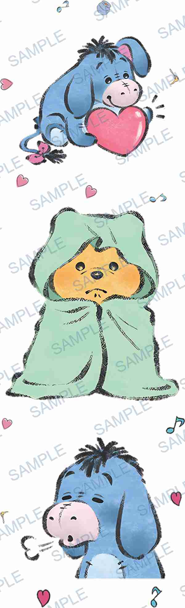 eeyore, winnie the pooh, disney, heart, blanket Pen Wrap design P-18605