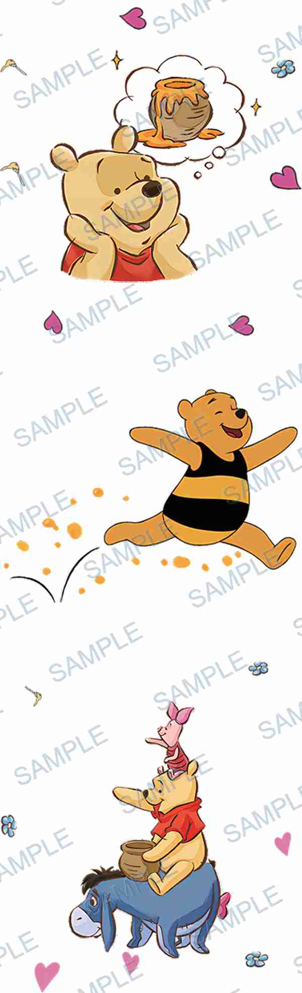 winnie the pooh, piglet, eeyore, disney, honey pot Pen Wrap design P-18616