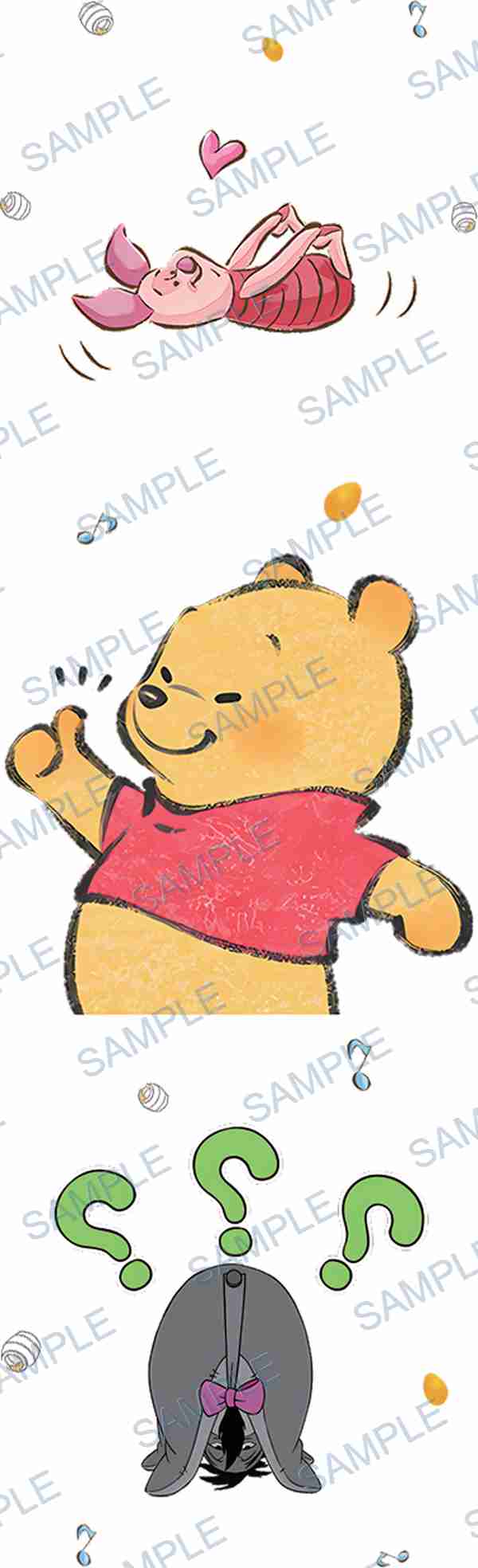 piglet, winnie the pooh, eeyore, disney, heart Pen Wrap design P-18631