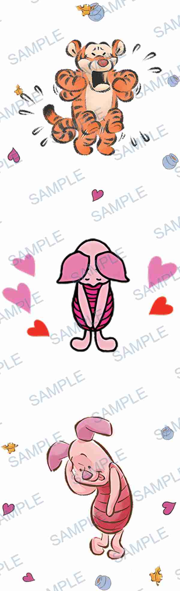 tigger, piglet, disney, honey pot, heart Pen Wrap design P-18638