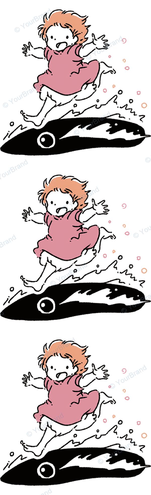 ポニョ, ponyo, studio ghibli Pen Wrap design P-20562
