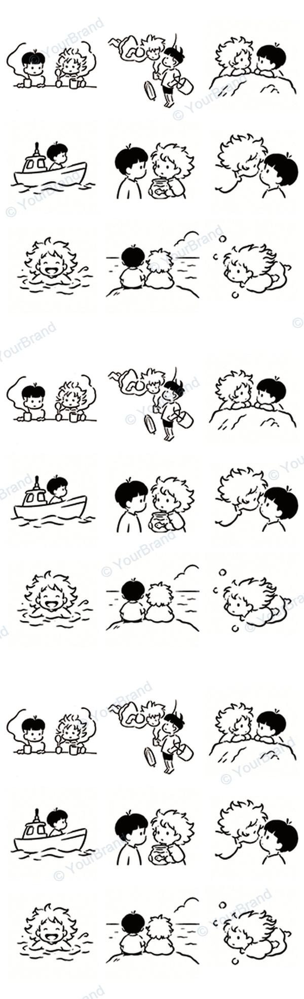 ポニョ, ponyo, studio ghibli Pen Wrap design P-20564