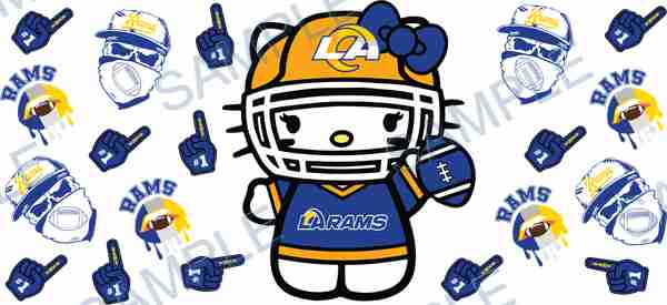 hello kitty, rams, sanrio, nfl, football helmet T-7310