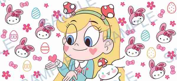 hello kitty, cinnamoroll, star butterfly, sanrio, bunny ears Cup Wrap design W-11797