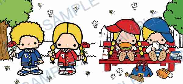 baseball player, baseball girl, tree, flower, rose Cup Wrap design W-12315