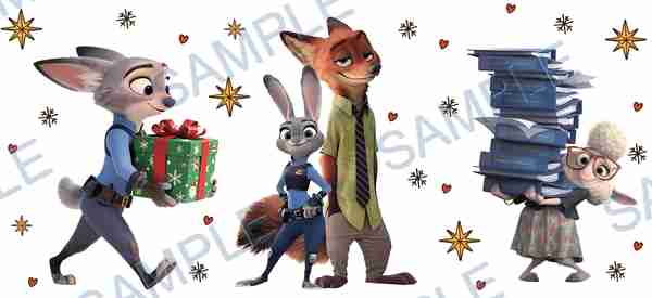 judy hopps, nick wilde, dawn bellwether, disney, zootopia Cup Wrap design W-14117