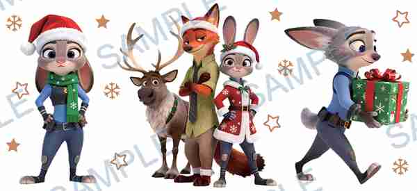 judy hopps, nick wilde, swazee, finnick, disney Cup Wrap design W-14124