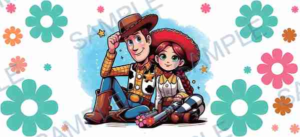 woody, jessie, disney, pixar, toy story Cup Wrap design W-14729