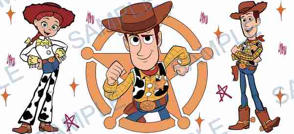 woody, jessie, disney, pixar, toy story Cup Wrap design W-14732