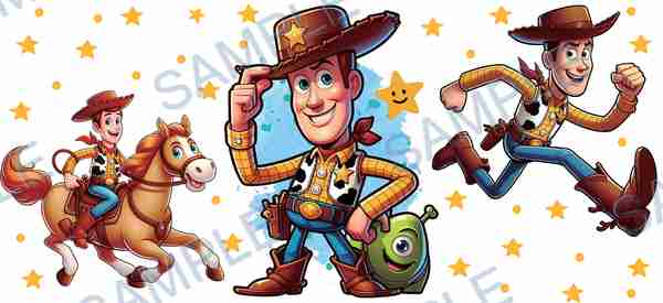 woody, alien, disney, pixar, toy story Cup Wrap design W-14734