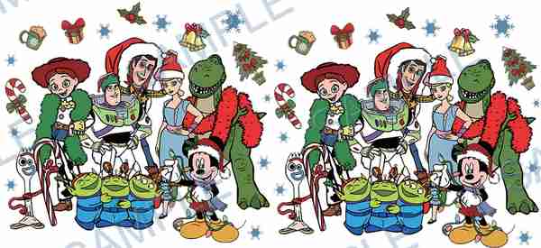 woody, buzz lightyear, jessie, bo peep, rex Cup Wrap design W-14772