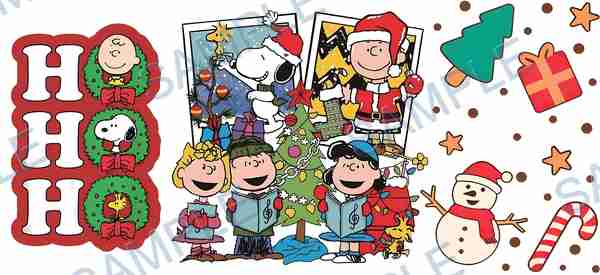 charlie brown, snoopy, woodstock, lucy van pelt, pigpen Cup Wrap design W-15171
