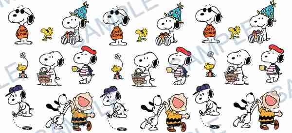 snoopy, woodstock, charlie brown, peanuts, dog Cup Wrap design W-15214