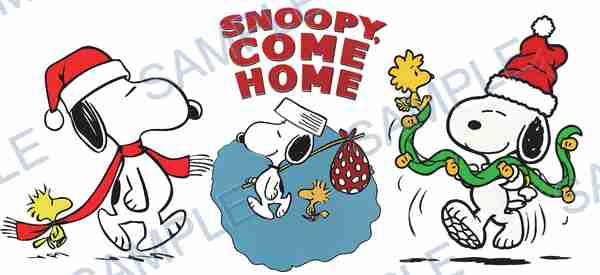 snoopy, woodstock, peanuts, santa hat, scarf Cup Wrap design W-15226