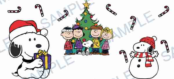 snoopy, charlie brown, lucy van pelt, linus van pelt, sally brown Cup Wrap design W-15228