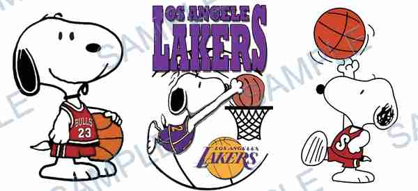 snoopy, chicago bulls, los angeles lakers, nba, dog Cup Wrap design W-15255