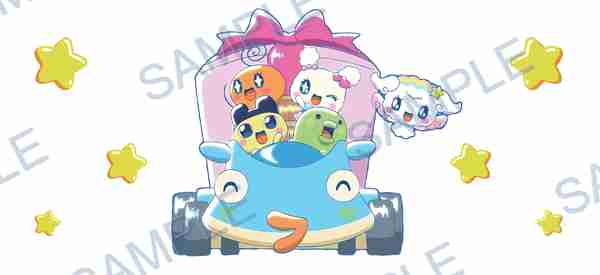 tamagotchi, cinnamonroll, bandai namco, car, stars Cup Wrap design W-15539