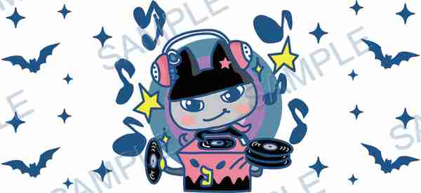 cat, headphones, turntable, vinyl record, music notes Cup Wrap design W-15577