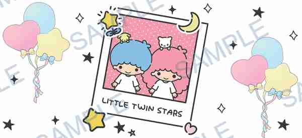 little twin stars, sanrio, balloons, heart, star Cup Wrap design W-15811