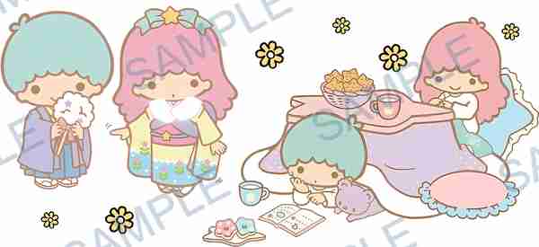 little twin stars, sanrio, flowers, cookies, drink Cup Wrap design W-15821