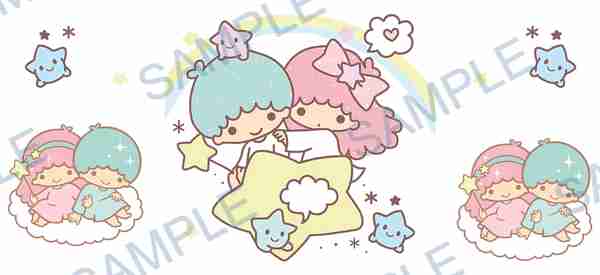 twins, stars, sanrio, rainbow, clouds Cup Wrap design W-15822
