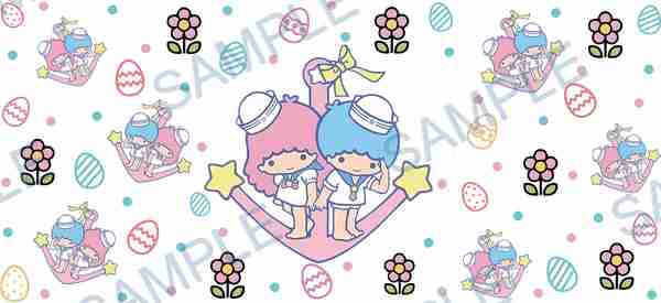 little twin stars, sanrio, flower, easter egg, anchor Cup Wrap design W-15823