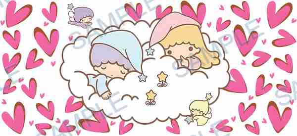 little twin stars, sanrio, cloud, star, heart Cup Wrap design W-15826