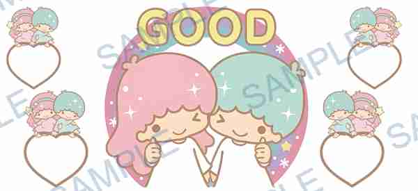 little twin stars, sanrio, heart, rainbow, stars Cup Wrap design W-15830