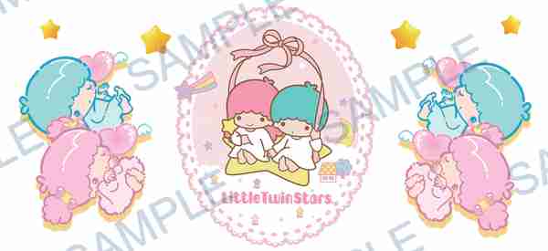 kiki, lala, sanrio, stars, hearts Cup Wrap design W-15838