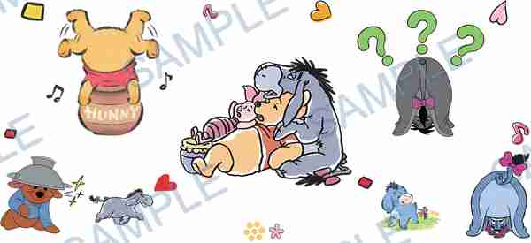winnie the pooh, piglet, eeyore, disney, honey pot Cup Wrap design W-15948
