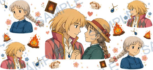 ハウルの動く城, howl's moving castle, studio ghibli Cup Wrap design W-16558