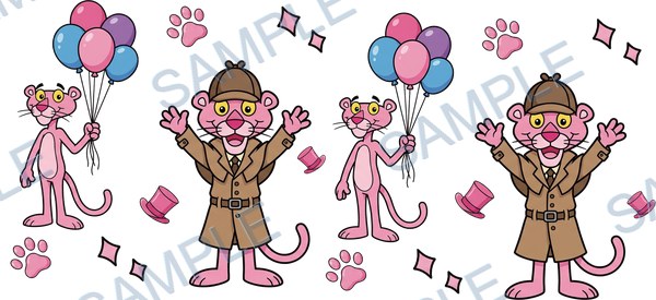 pink panther, ピンクパンサー, 핑크 팬더 Cup Wrap design W-16567