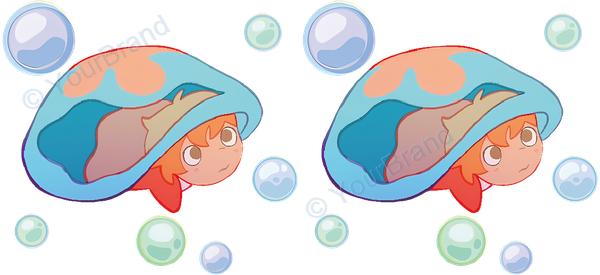 ポニョ, ponyo, studio ghibli Cup Wrap design W-17881